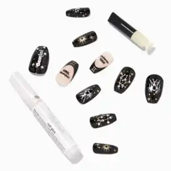 Claire's Gemini birthday squareletto faux nail set - 24 pack offer