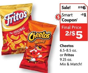 Family Dollar Cheetos 6.5-8.5 oz. or fritos 9.25 oz. offer