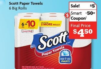 Family Dollar Scott paper towels offer