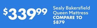 Big Lots Sealy bakersfield queen mattress offer