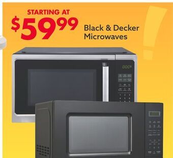 Big Lots Black & decker microwaves offer