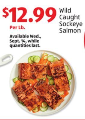 Aldi Wild caught sockeye salmon offer