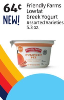 Aldi Friendly farms lowfat greek yogurt offer