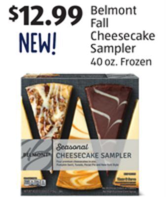 Aldi Belmont fall cheesecake sampler offer
