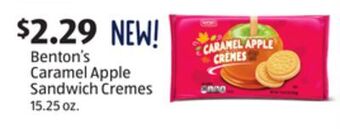 Aldi Benton's caramel apple sandwich cremes offer