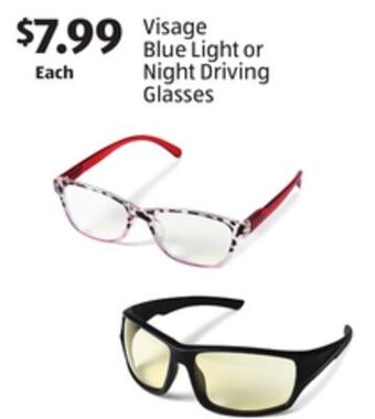 Aldi Visage blue light or night driving glasses offer