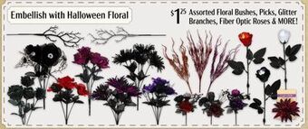 Dollar Tree Assorted floral bushes, picks, glitter branches, fiber optic roses & more! offer