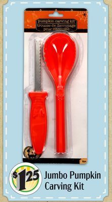 Dollar Tree Jumbo pumpkin carving kit offer