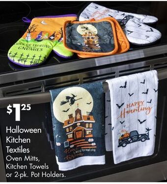 Dollar Tree Halloween kitchen textiles offer