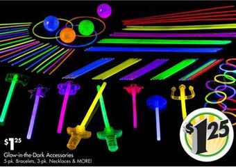 Dollar Tree Glow-in-the-dark accessories offer