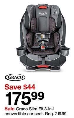 Target Graco slim fit 3-in-1 convertible car seat offer