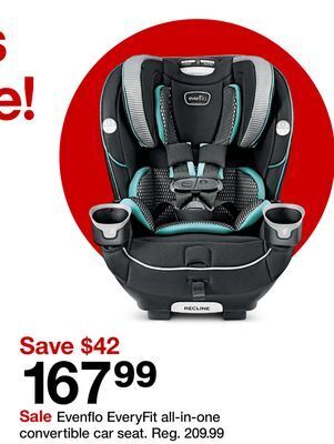 Target Evenflo everyfit all-in-one convertible car seat offer