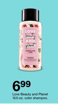 Target Love beauty and planet 13.5-oz. color shampoo offer
