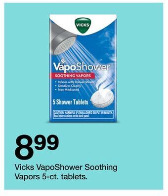 Target Vicks vaposhower soothing vapors 5-ct. tablets offer