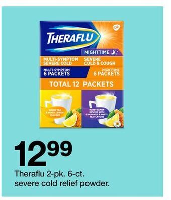 Target Theraflu 2-pk. 6-ct. severe cold relief powder offer