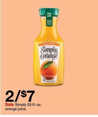 Target Simply 52-fl.-oz. orange juice offer