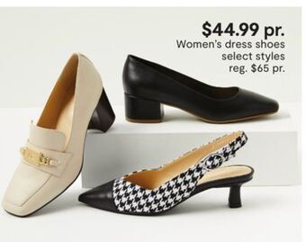 JC Penney Women's dress shoes offer
