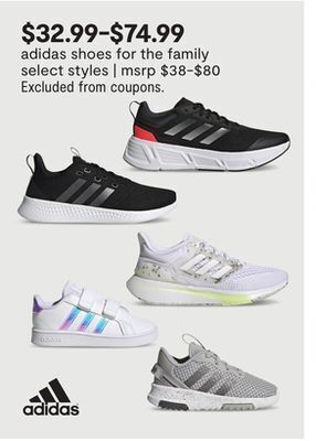 JC Penney Adidas shoes for the family offer