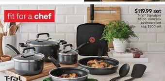 JC Penney T-fal® signature 12-pc. nonstick cookware set offer