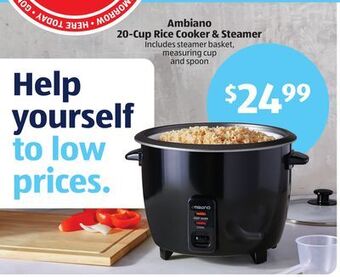 Aldi Ambiano 20-cup rice cooker & steamer offer