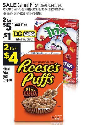 Dollar General General mills® cereal offer