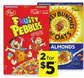 Dollar General Post® cereal fruity pebbles® or fruity pebbles® with marshmallows oz offer