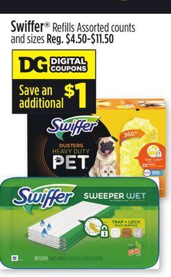 Dollar General Swiffer® refills offer