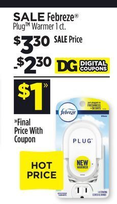 Dollar General Febreze® plug warmer offer