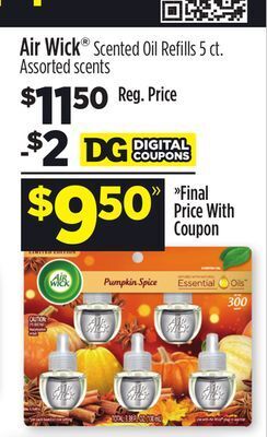 Dollar General Air wick® scented oil refills offer