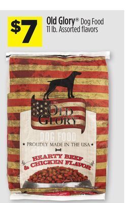 Dollar General Old glory® dog food offer
