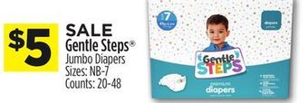 Dollar General Gentle steps® jumbo diapers offer