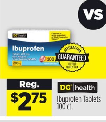 Dollar General Dg health ibuprofen tablets offer