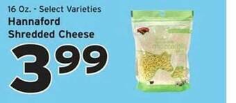Hannaford Hannaford shredded cheese offer