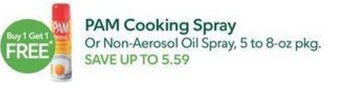 Publix Pam Cooking Spray offer