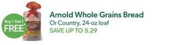 Publix Arnold Whole Grains Bread offer