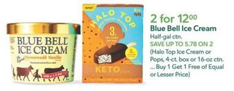 Publix Blue Bell Ice Cream offer