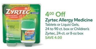 Publix Zyrtec Allergy Medicine offer