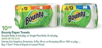 Publix Bounty Paper Towels offer