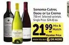 Safeway Sonoma-cutrer, dou or la cream offer