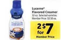 Safeway Lucerne flavored creamer offer