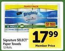 Safeway Signature select paper towels offer