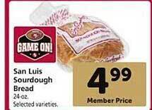 Safeway San luis sourdough bread offer