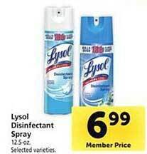 Safeway Lysol disinfectant spray offer
