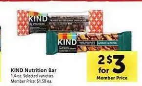 Safeway Kind nutrition bar offer