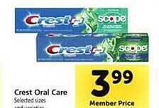 Safeway Crest oral care offer