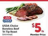 Safeway Usda choice boneless beef tri tip roast offer