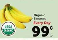 Safeway Organic bananas offer