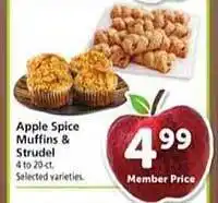 Safeway Apple spice muffins & strudel offer
