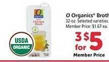Safeway O organics broth offer