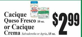 Baja Ranch Cacique queso fresco or cacique crema offer